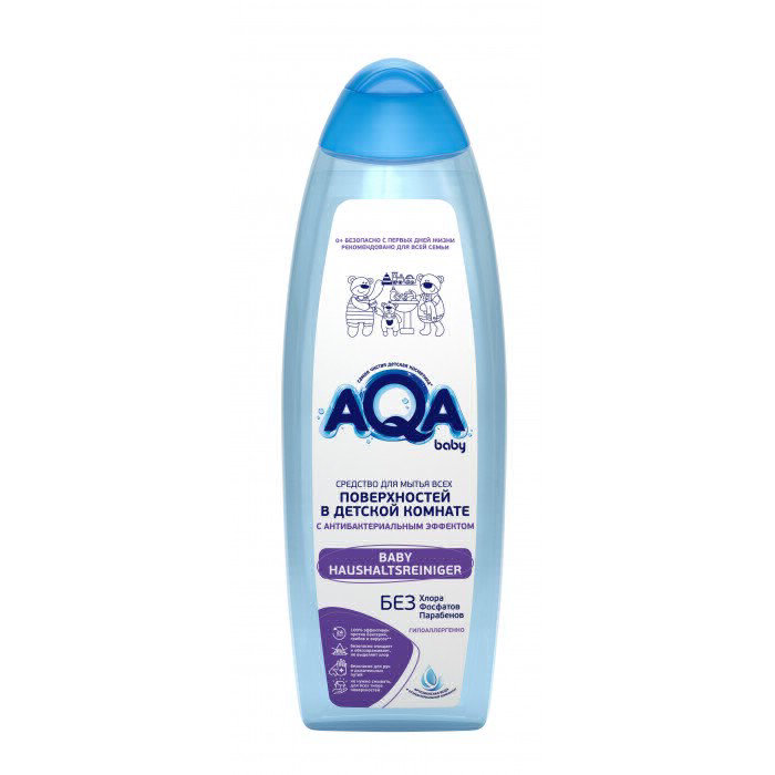 Ака FOR KIDS AQA Baby. Antibacterial agent for washing all surfaces in the children`s room, 500ml 5996